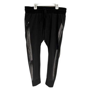 We The Free Free People Men’s Glittery Striped Jogger Sz  Large Black Streetwear